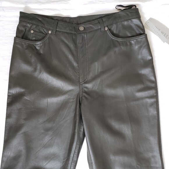 Vintage New W/ Tags NINE WEST Leather Size L/ 12 black - Picture 8 of 11